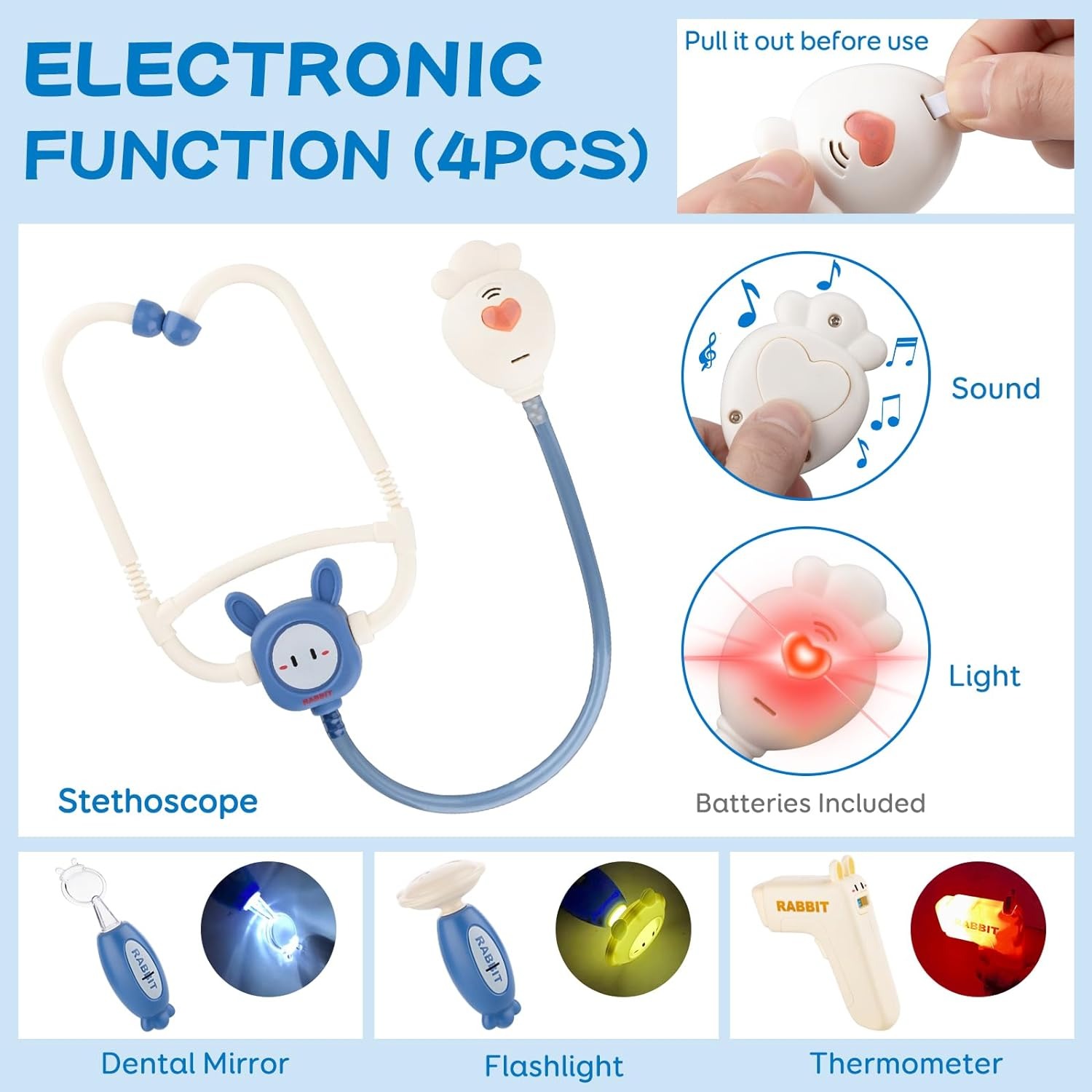 Cute Doctor Toys Educational Role Play Game Pretend Play Kids Toys Doctor Toy Play Set for Kids Girls Children - Image 3