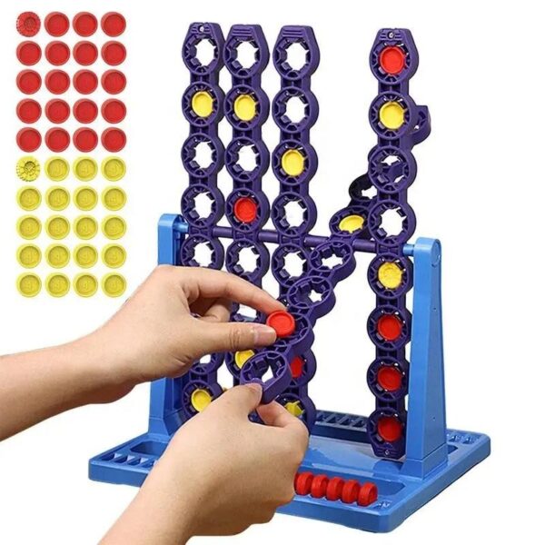 Wholesale Educational Toy Board Game Matching Chess Connect 4 Spin Game for Family - Image 2