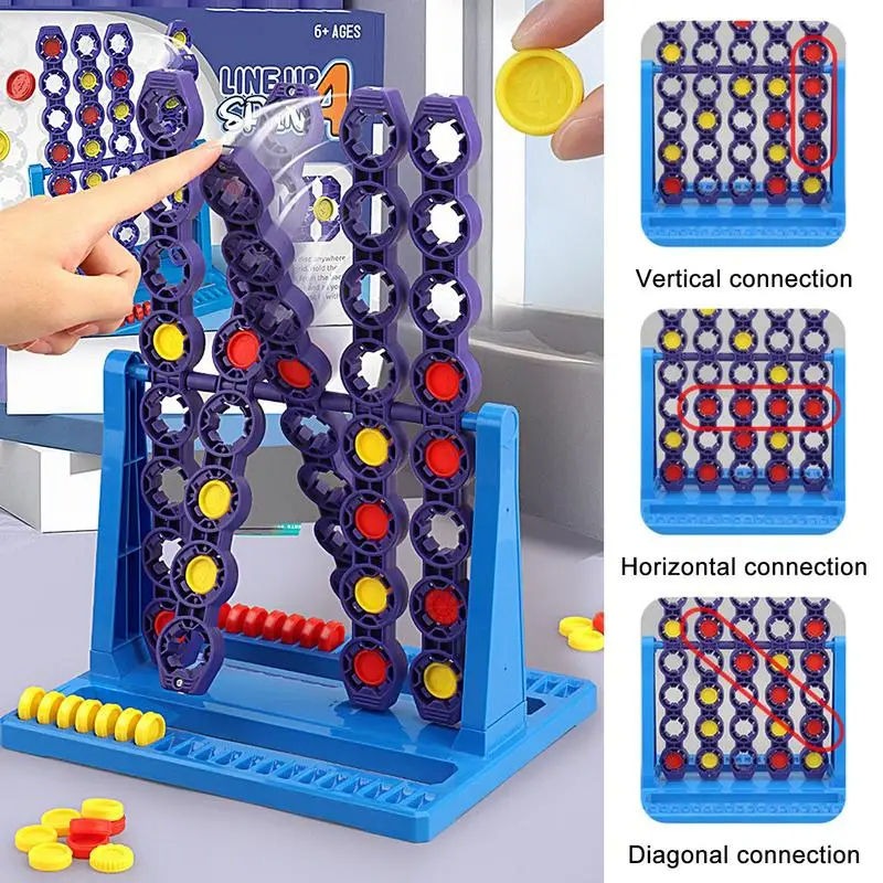 Wholesale Educational Toy Board Game Matching Chess Connect 4 Spin Game for Family - Image 7