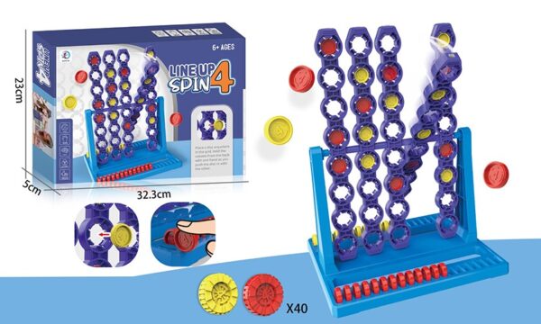 Wholesale Educational Toy Board Game Matching Chess Connect 4 Spin Game for Family - Image 12