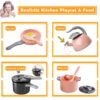32Pcs Kids Pretend Play Small Miniature Luxury Pink Kitchen Food Toys - Image 16