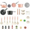 32Pcs Kids Pretend Play Small Miniature Luxury Pink Kitchen Food Toys - Image 18