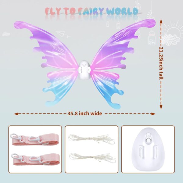 Custom Led Toys Glowing Butterfly Wing Electric Light Up Fairy Wings for Kids Cosplay - Image 10