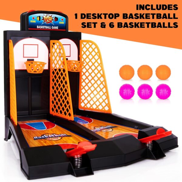 Arcade Desk Basketball Shooting Game Kids Finger Mini Table Basketball Games Desktop for Children - Image 4