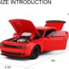 Die Casting 1:32 Dodge Challenger Alloy Model Car Mould Pullback Sound and Light Metal Ornament Collection Super Car Model - Image 15