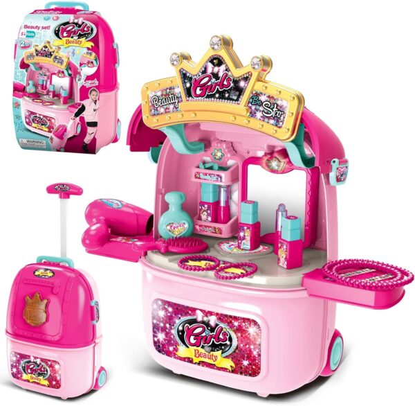 Kid Girl Children’s Toy Pretend Play Preschool Toy Cosmetic Makeup Make Up Kit Toy Set For Girl Kid - Image 2