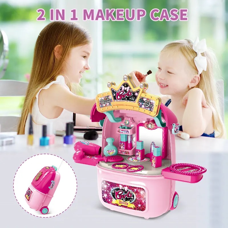 Kid Girl Children’s Toy Pretend Play Preschool Toy Cosmetic Makeup Make Up Kit Toy Set For Girl Kid - Image 11