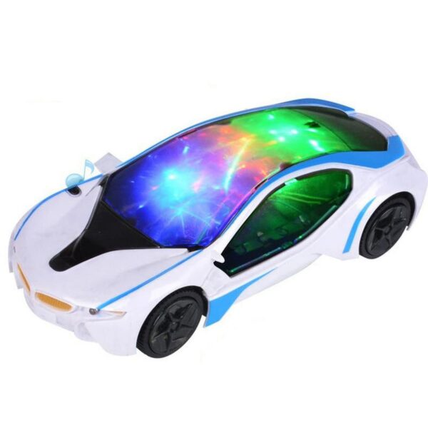 3D Led Flashing Light Car Model Music Supercar Electric Kid Car - Image 2