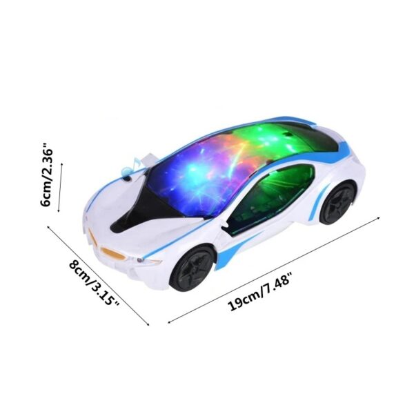 3D Led Flashing Light Car Model Music Supercar Electric Kid Car - Image 12