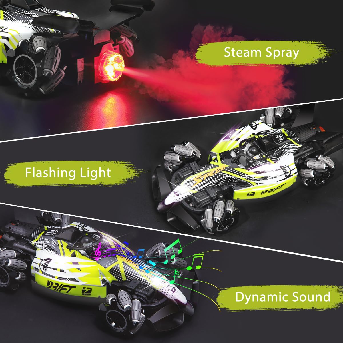 2.4G 4WD F1 Rc Car Gesture Hand High Speed Remote Control Car with Spray Music - Image 5