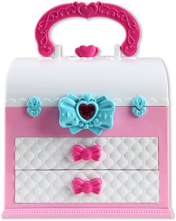 Factory Kids Baby Play Makeup Box Ruby Bow Cosmetic Case Kids Makeup Kit for Girl - Image 4