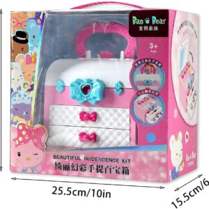 Factory Kids Baby Play Makeup Box Ruby Bow Cosmetic Case Kids Makeup Kit for Girl - Image 17