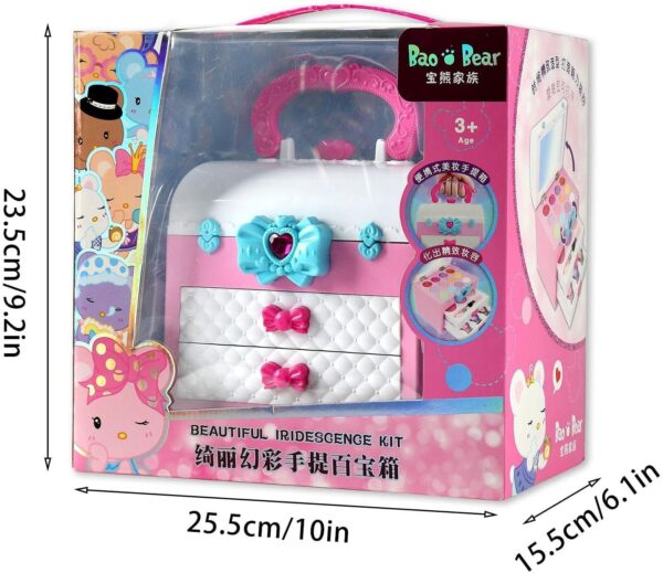 Factory Kids Baby Play Makeup Box Ruby Bow Cosmetic Case Kids Makeup Kit for Girl - Image 8