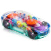 Kids Plastic 3d Racing Car Toy Mechanical Transparent Gear Car Push Toy - Image 13