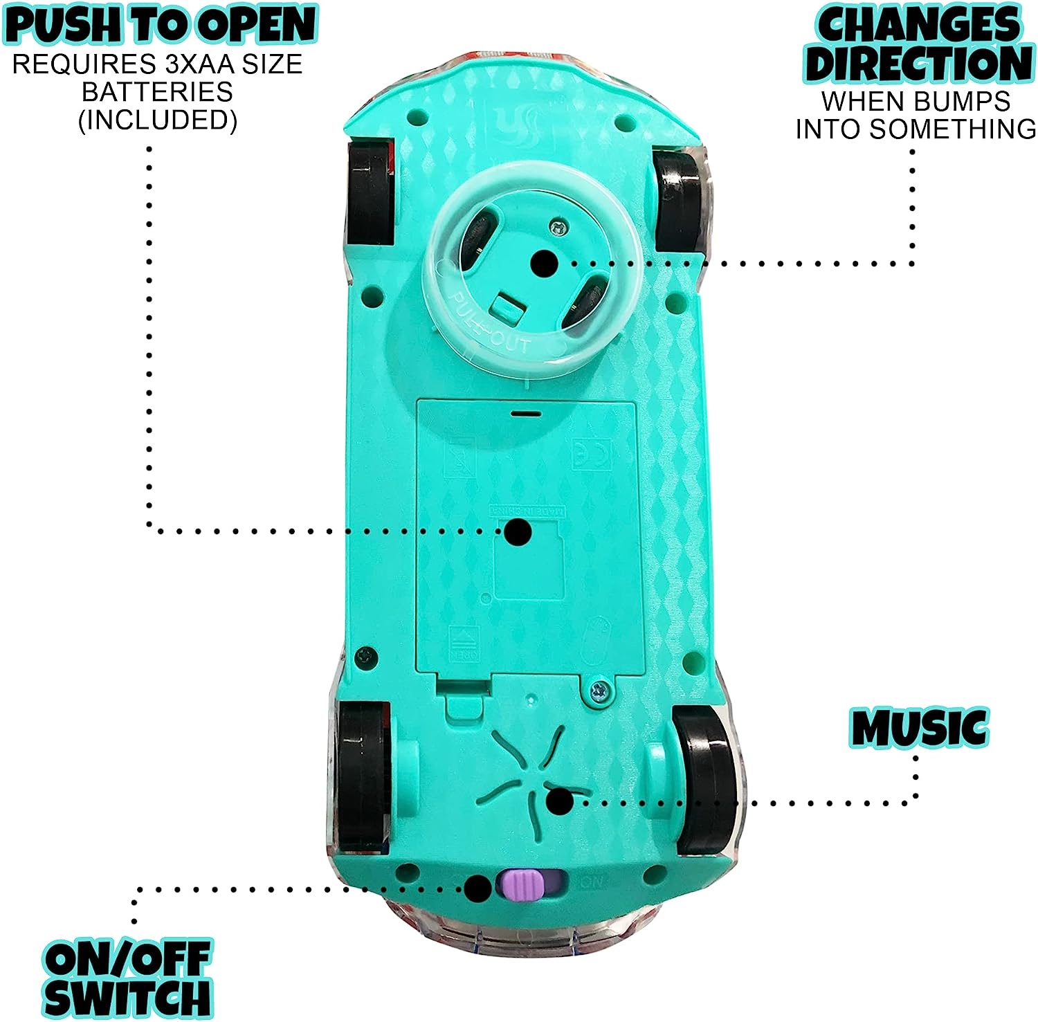 Kids Plastic 3d Racing Car Toy Mechanical Transparent Gear Car Push Toy - Image 5
