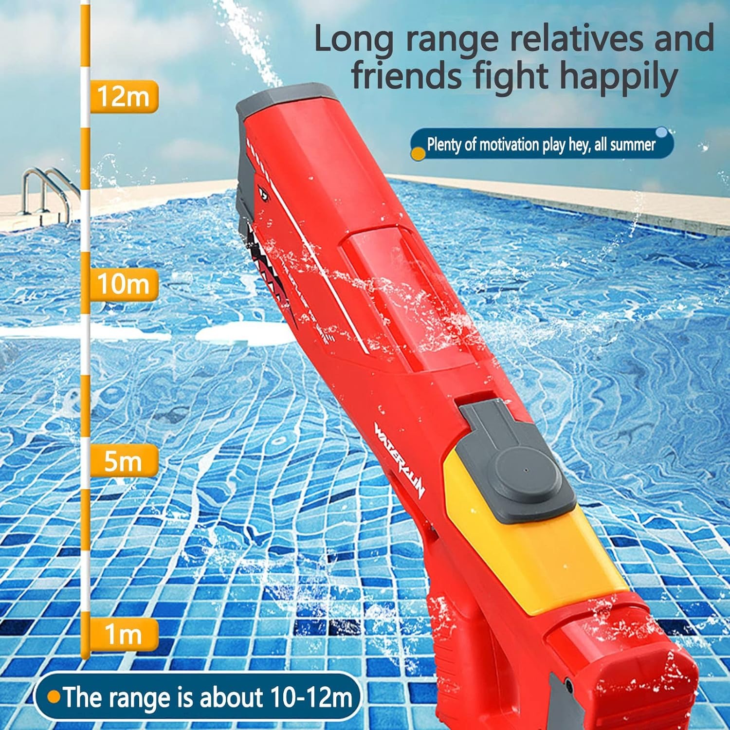 Best Electronic Toys 600cc Large High Pressure Powerful Electric Shark Squirt Water Gun - Image 5