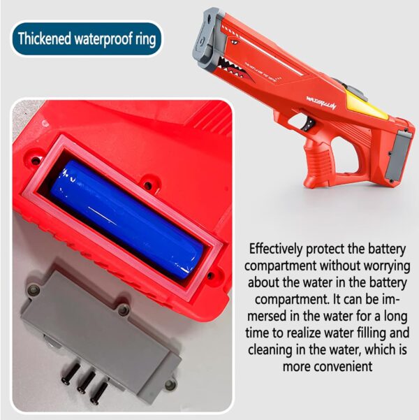 Best Electronic Toys 600cc Large High Pressure Powerful Electric Shark Squirt Water Gun - Image 10