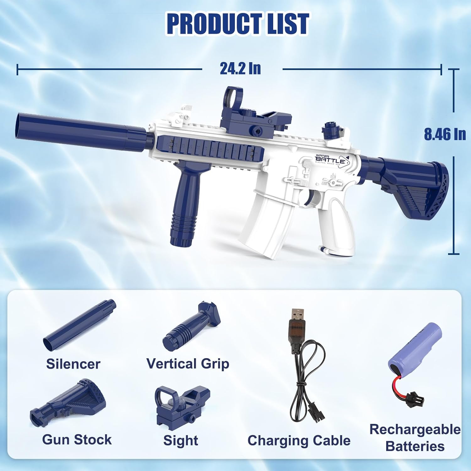 Kids Summer Outdoor Toys Songkran Fast Delivery Automatic Precise High End Premium Electric Water Gun - Image 9