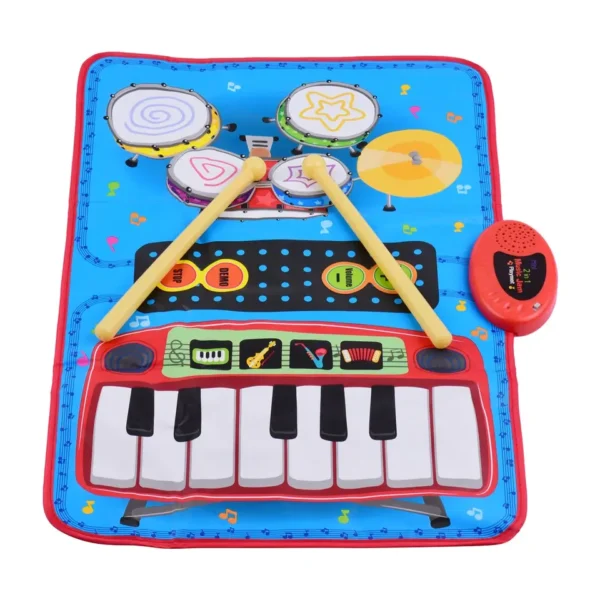 2 in 1 Drum And Piano Mat Baby Playmat Dance Mat Educational Baby Piano Play Mat - Image 10