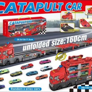 Catapult Container Truck Folding Car Model Toys Children Truck Matel Car Deformation Folding Track Ejection Die Cast Car Set - Image 16