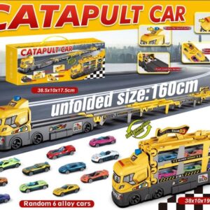 Catapult Container Truck Folding Car Model Toys Children Truck Matel Car Deformation Folding Track Ejection Die Cast Car Set - Image 18