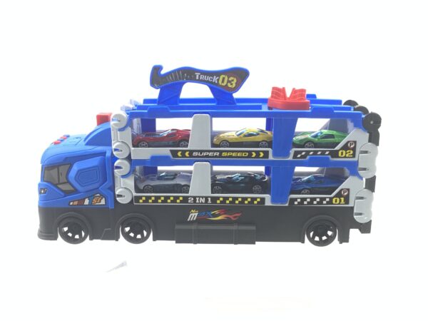 Catapult Container Truck Folding Car Model Toys Children Truck Matel Car Deformation Folding Track Ejection Die Cast Car Set - Image 12