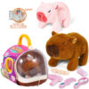 New Capybara Stuffed Animal Walking Barking with Pretend Play Accessories Electronic Plush Toys for Kids - Image 13