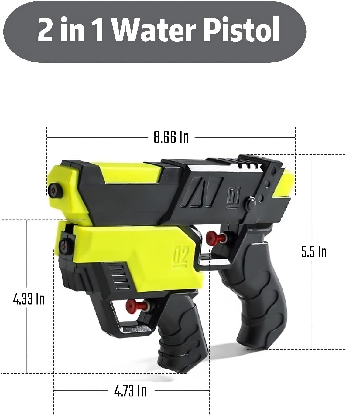 Children Summer Fun Water Gun Remote Shooting Large Capacity 2 in 1 Water Gun - Image 3