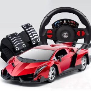 1:16 Steering Wheel Remote Control Car Toy With LED Lights - Image 14