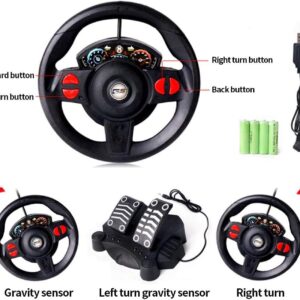 1:16 Steering Wheel Remote Control Car Toy With LED Lights - Image 16