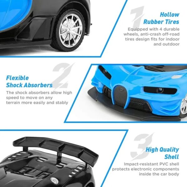 1:16 Steering Wheel Remote Control Car Toy With LED Lights - Image 10