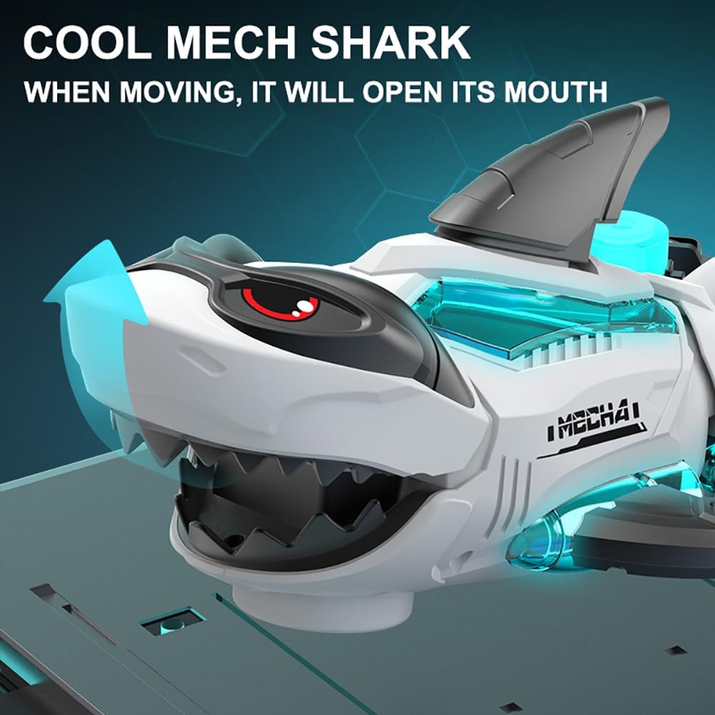 New Kids Toys Battery Operated Electric Universal Wheel Tail Shake Robot Shark Toy with Lighting Music - Image 5
