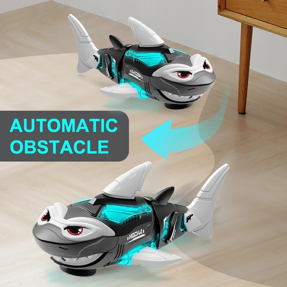 New Kids Toys Battery Operated Electric Universal Wheel Tail Shake Robot Shark Toy with Lighting Music - Image 7