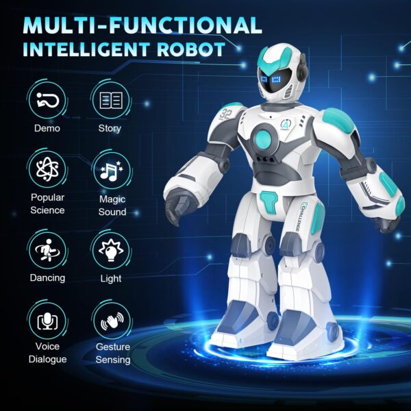 New 2.4GHz Intelligent Voice Controlled Gesture Sensing RC Dancing Toy Robot - Image 4
