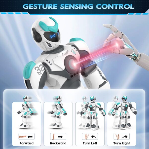 New 2.4GHz Intelligent Voice Controlled Gesture Sensing RC Dancing Toy Robot - Image 6