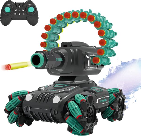 Stunt Car Infrared Laser Targeting Water Bomb Rc Tank Toy 2.4g Dual Remote Control 360 Degree Rotation Gesture Rc Car - Image 2