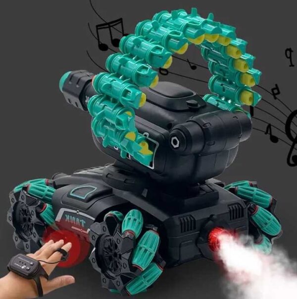 Stunt Car Infrared Laser Targeting Water Bomb Rc Tank Toy 2.4g Dual Remote Control 360 Degree Rotation Gesture Rc Car - Image 10