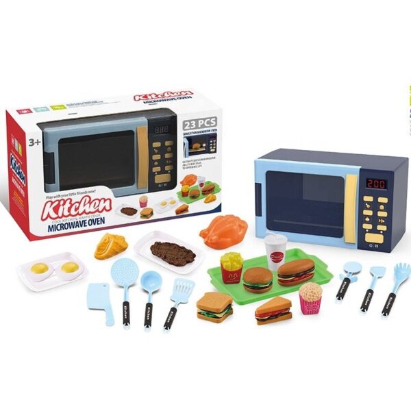23 pcs Pretend Play Preschool Set Toy Simulation Mini Electric Appliances Tool Cooking Food Kitchen Toys - Image 2
