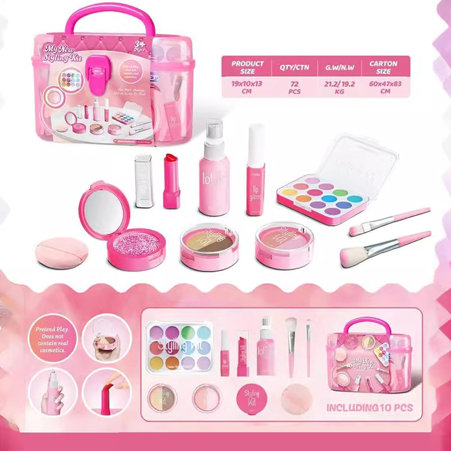 Eco-friendly High Quality Kids Washable Makeup Girl Toys Children Cosmetic Toys Make Up Set - Image 9