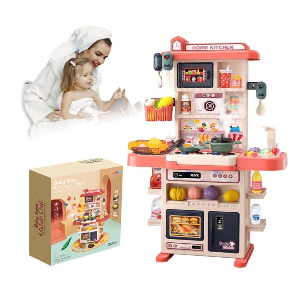 Kitchen Kids Toys Sets Pretend Spray Games 43PCS Mini Kitchen Toys Kids Real Cooking Sink Set Game Kitchen Toys For Kids - Image 2