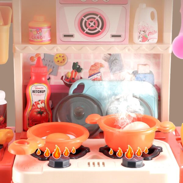 Kitchen Kids Toys Sets Pretend Spray Games 43PCS Mini Kitchen Toys Kids Real Cooking Sink Set Game Kitchen Toys For Kids - Image 10