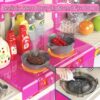 3 in 1 Play Kitchen Toys Kids Play Big Kitchen Set Includes Kitchen Accessories for Pretend Play Preschool Cooking Toy Set - Image 19