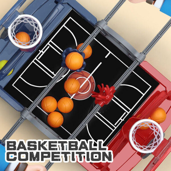 Hot Selling Desktop Basketball Gaming Shot 2 Players Tabletop Soccer Game Hand-cranked Basketball Board Games for Kids - Image 4