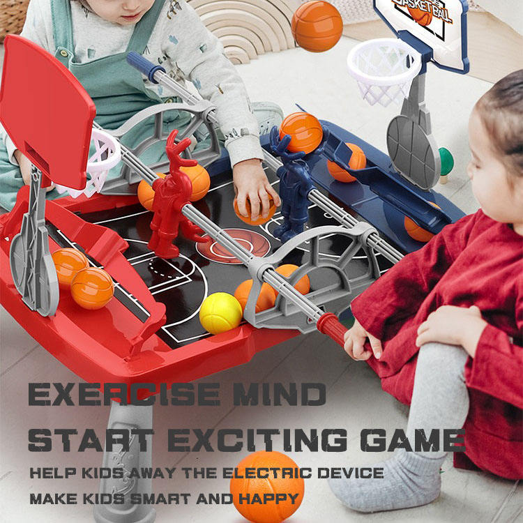 Hot Selling Desktop Basketball Gaming Shot 2 Players Tabletop Soccer Game Hand-cranked Basketball Board Games for Kids - Image 5