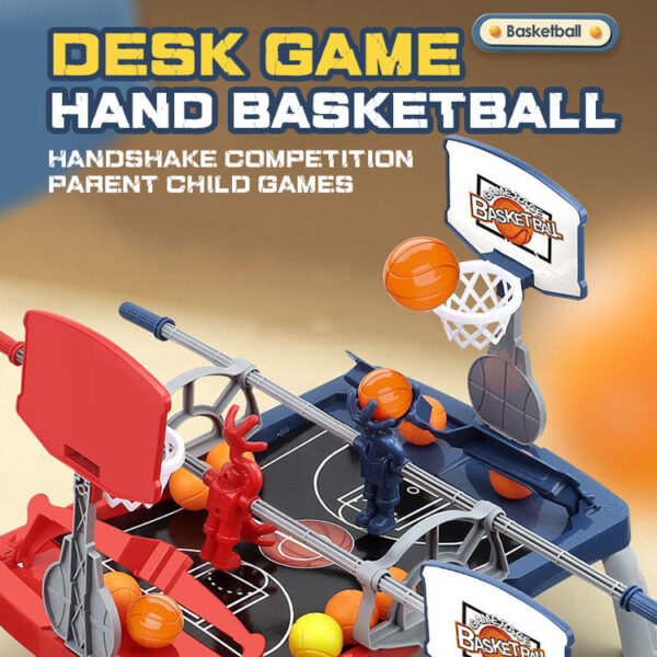 Hot Selling Desktop Basketball Gaming Shot 2 Players Tabletop Soccer Game Hand-cranked Basketball Board Games for Kids - Image 8