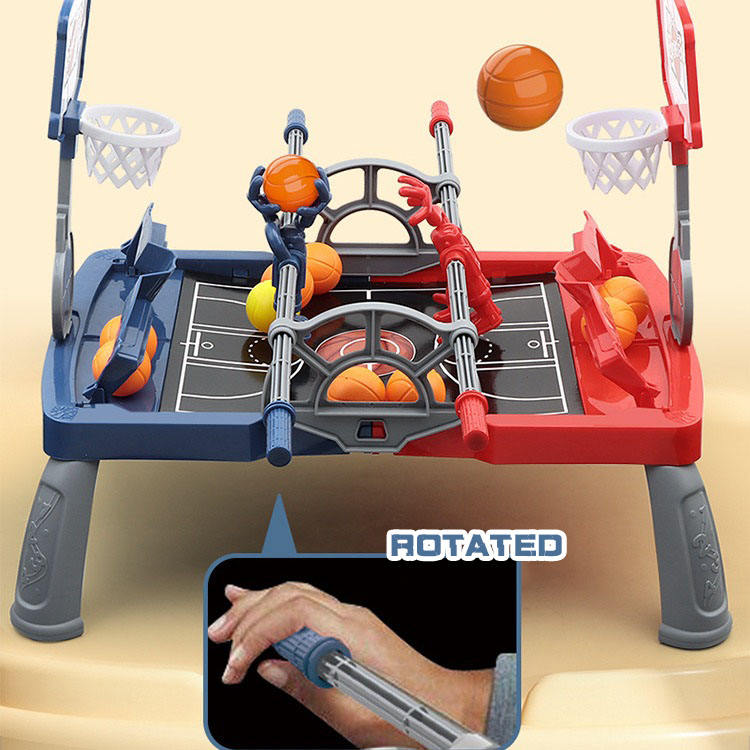 Hot Selling Desktop Basketball Gaming Shot 2 Players Tabletop Soccer Game Hand-cranked Basketball Board Games for Kids - Image 11