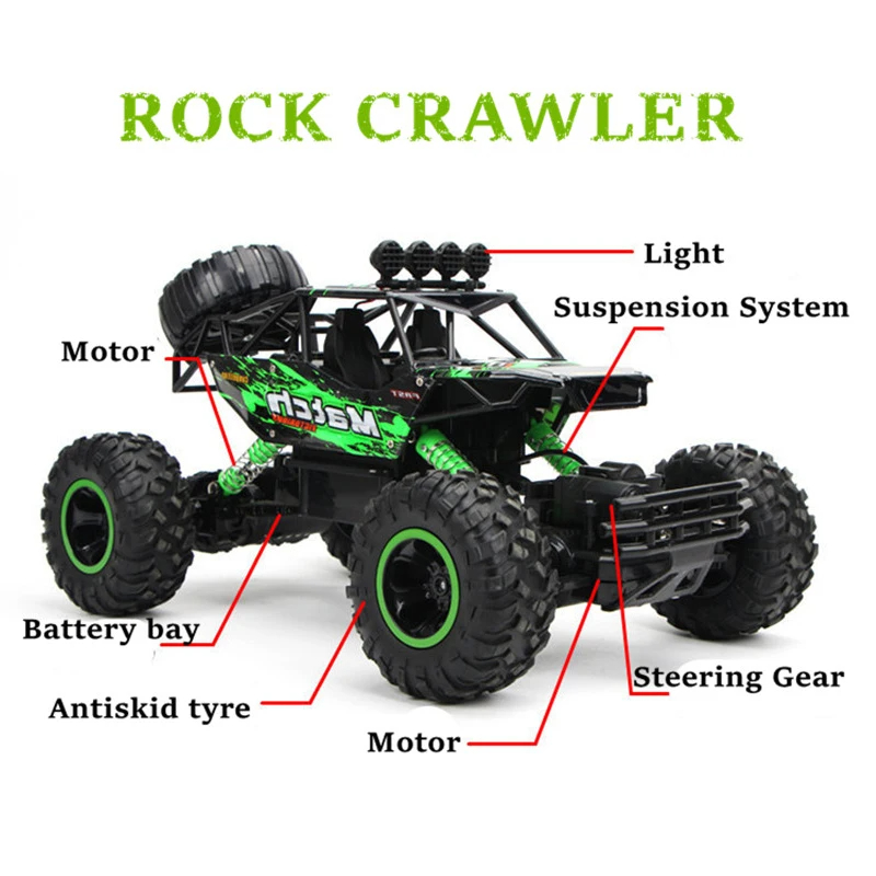 1:12 Large Scale 4WD Four-wheel Drive Alloy Vehicle Stunt Climbing Drift Remote Control Off-Road Car - Image 3