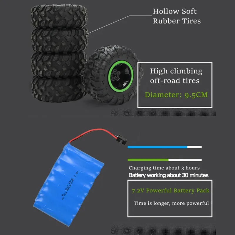 1:12 Large Scale 4WD Four-wheel Drive Alloy Vehicle Stunt Climbing Drift Remote Control Off-Road Car - Image 7