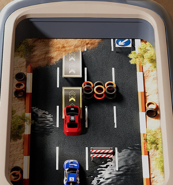 Adventure Racing Blue 3d Games Console Toy Educational Interactive Electronic Music Steering Wheel - Image 4