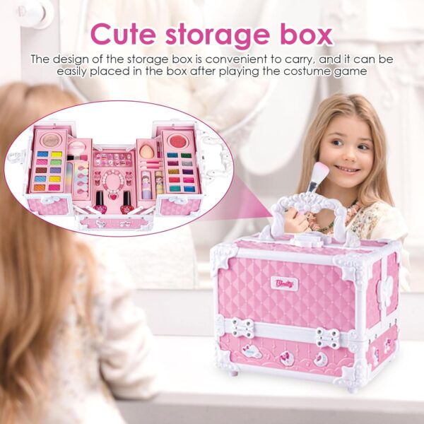 Wholesale Cosmetic Kit Suitcase Beauty Toys Set Kids Pretend Play Real Make-up Sets Cosmetics Box Toy for Girls - Image 8